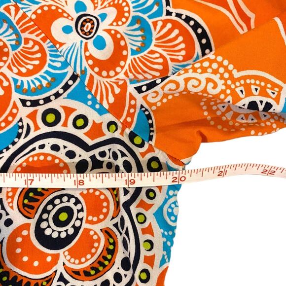 CROWN & IVY XL Boho Peasant Top tunic paisley printed tassel S - Picture 5 of 6